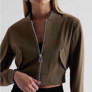 NWT. Express crop bomber jacket.
